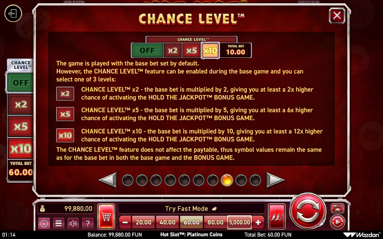 Game rules, page 8 — Hot Slot Platinum Coins