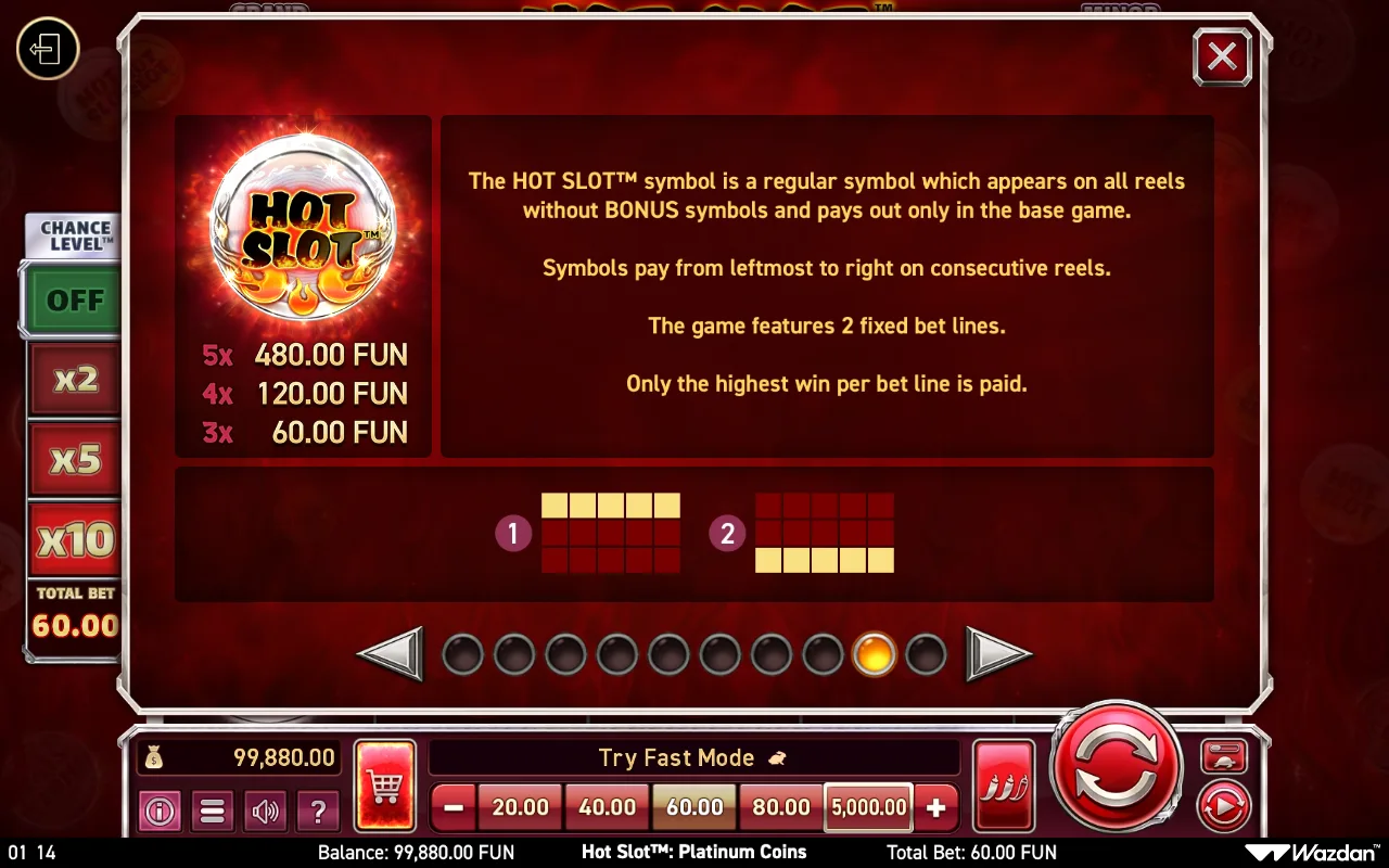 Game rules, page 9 — Hot Slot Platinum Coins