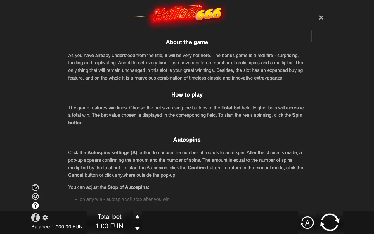 Game rules, page 6 — Hottest 666