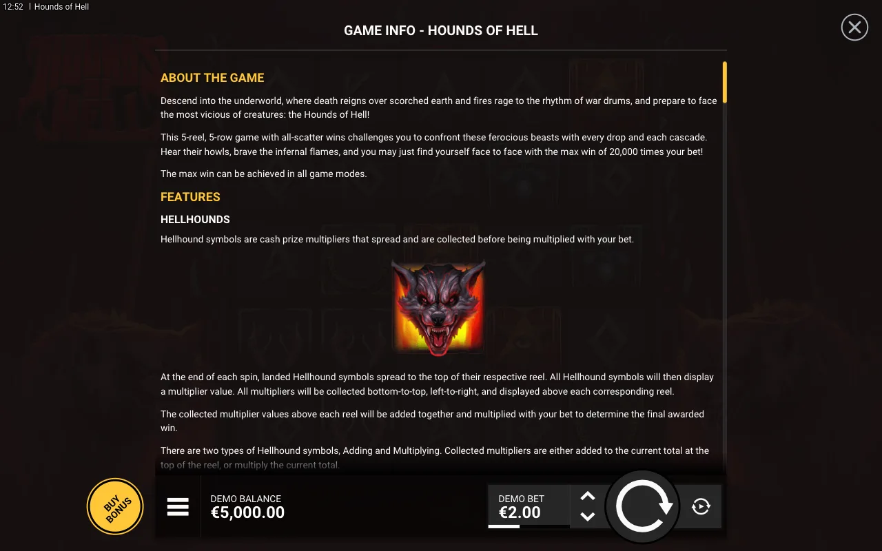Game rules, page 1 — Hounds of Hell