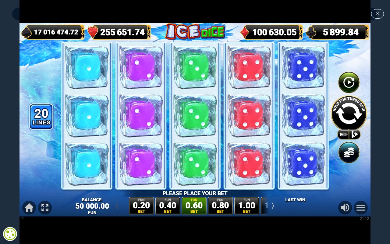The base game — Ice Dice