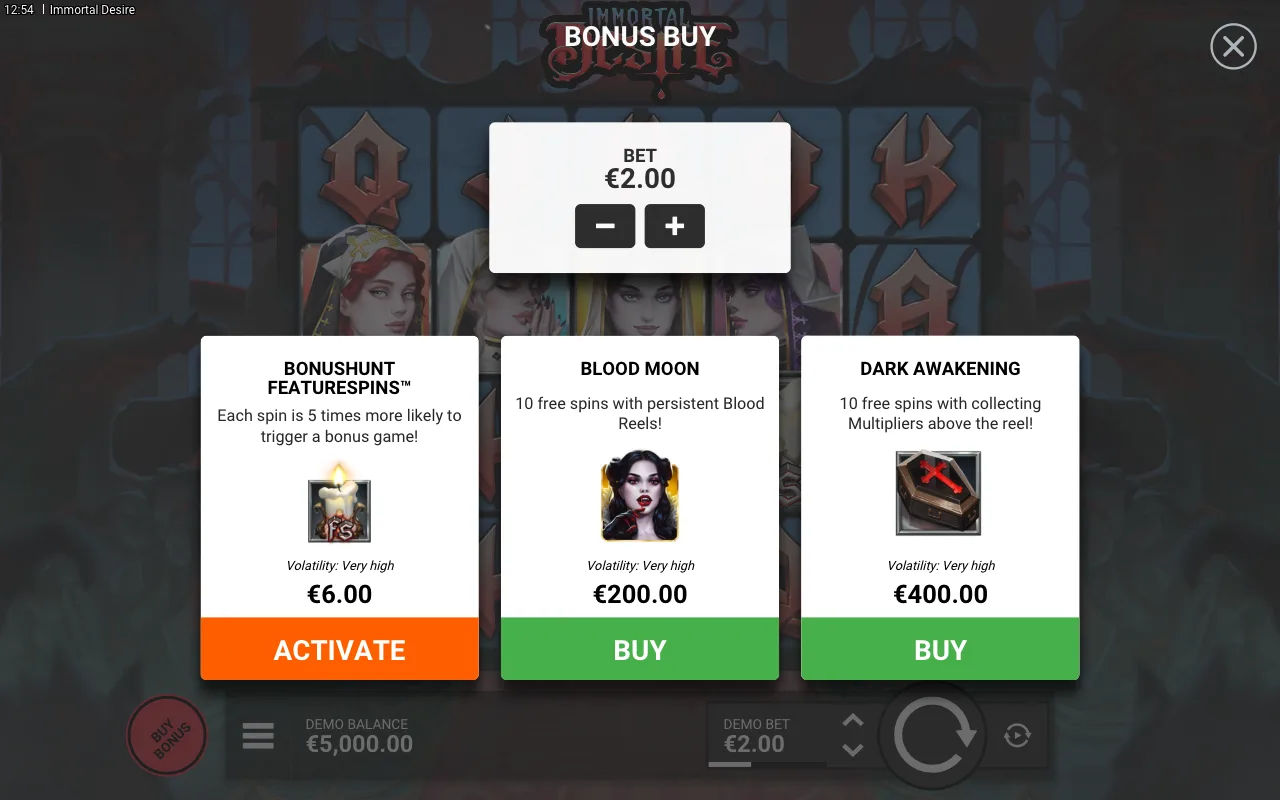 Buying the feature — Immortal Desire