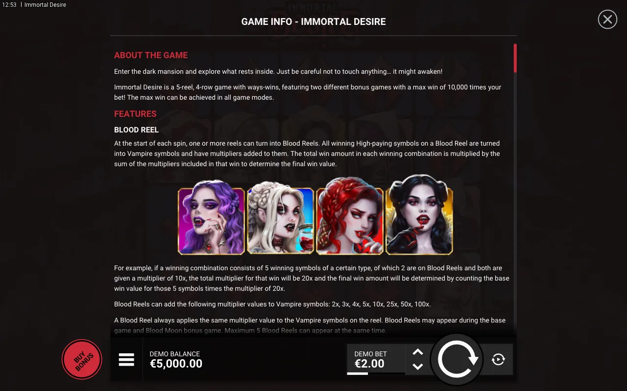 Features — Immortal Desire