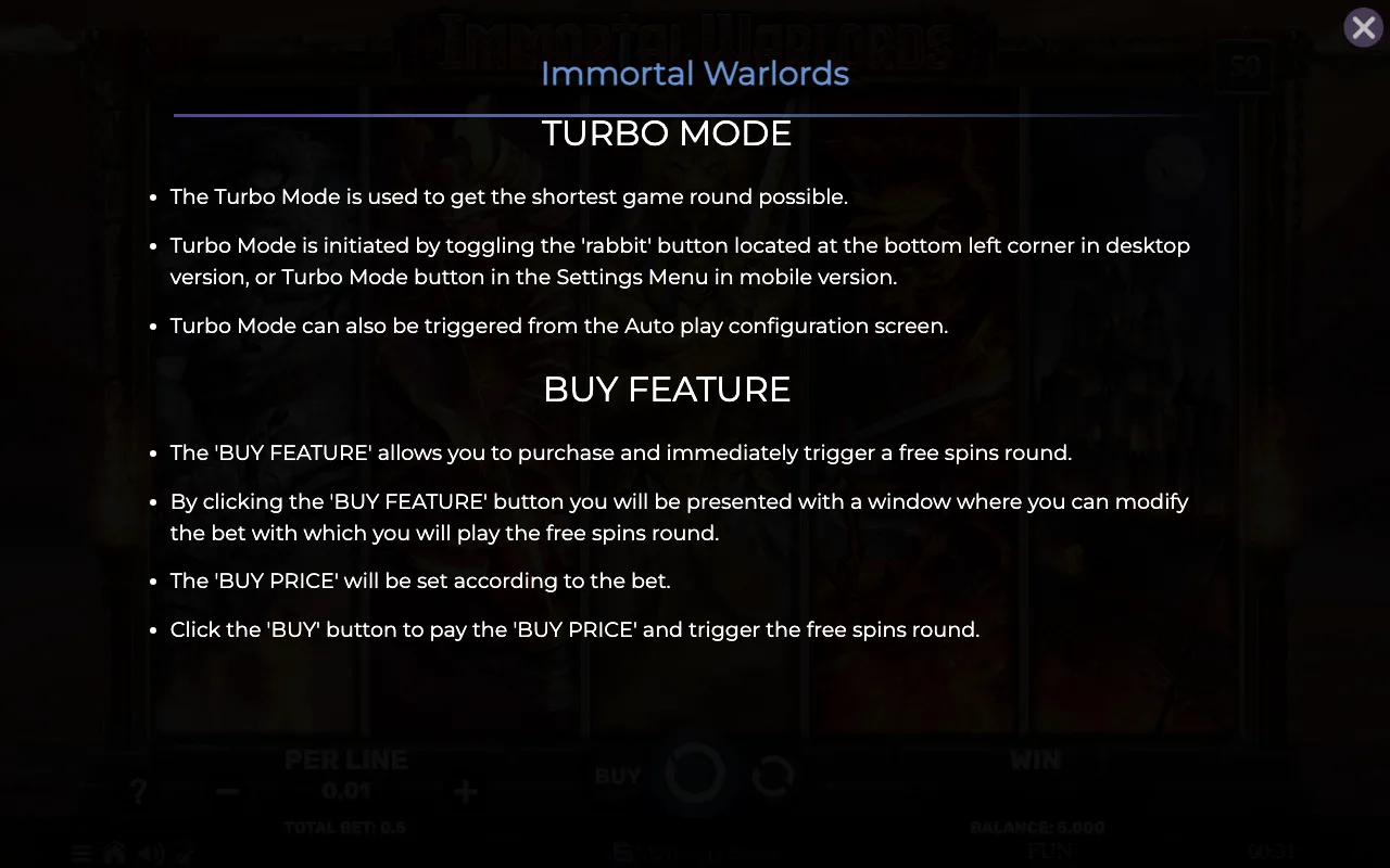 Game rules, page 8 — Immortal Warlords
