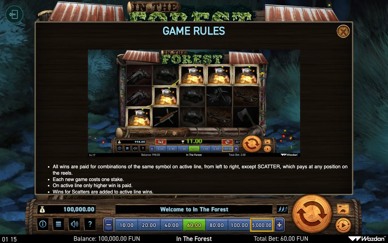 Game rules, page 2 — in The Forest