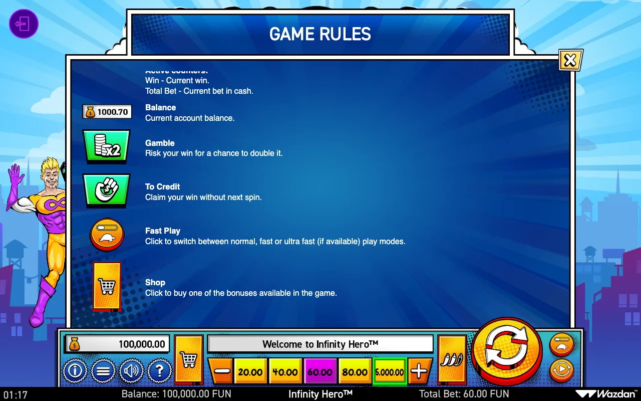 Game rules, page 8 — Infinity Hero