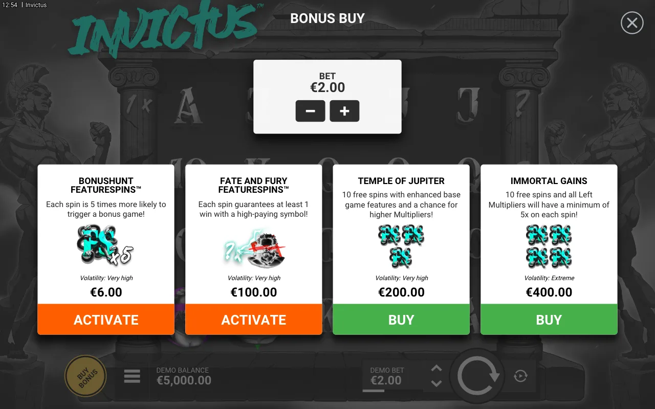 Buying the feature — Invictus