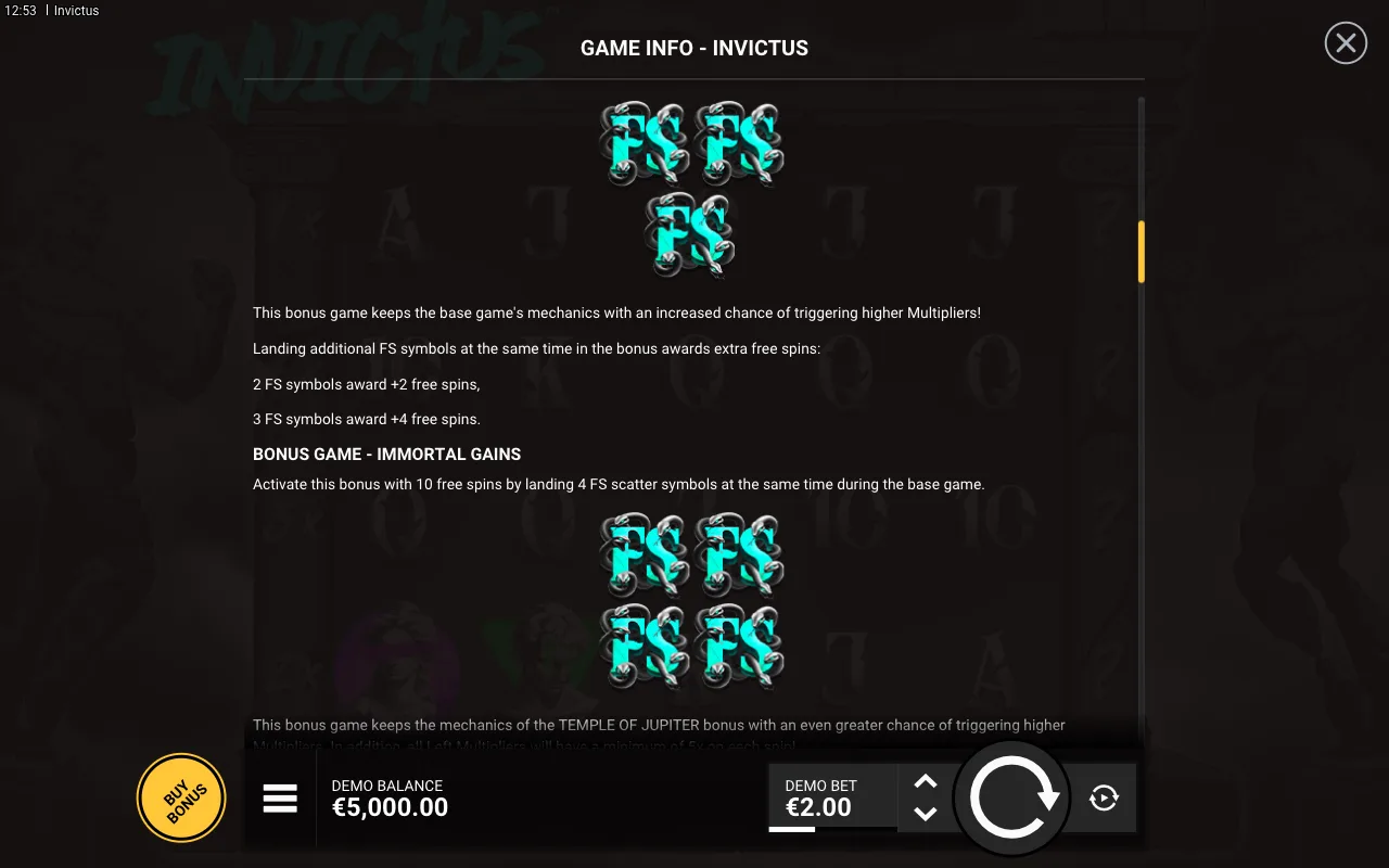Game rules, page 3 — Invictus