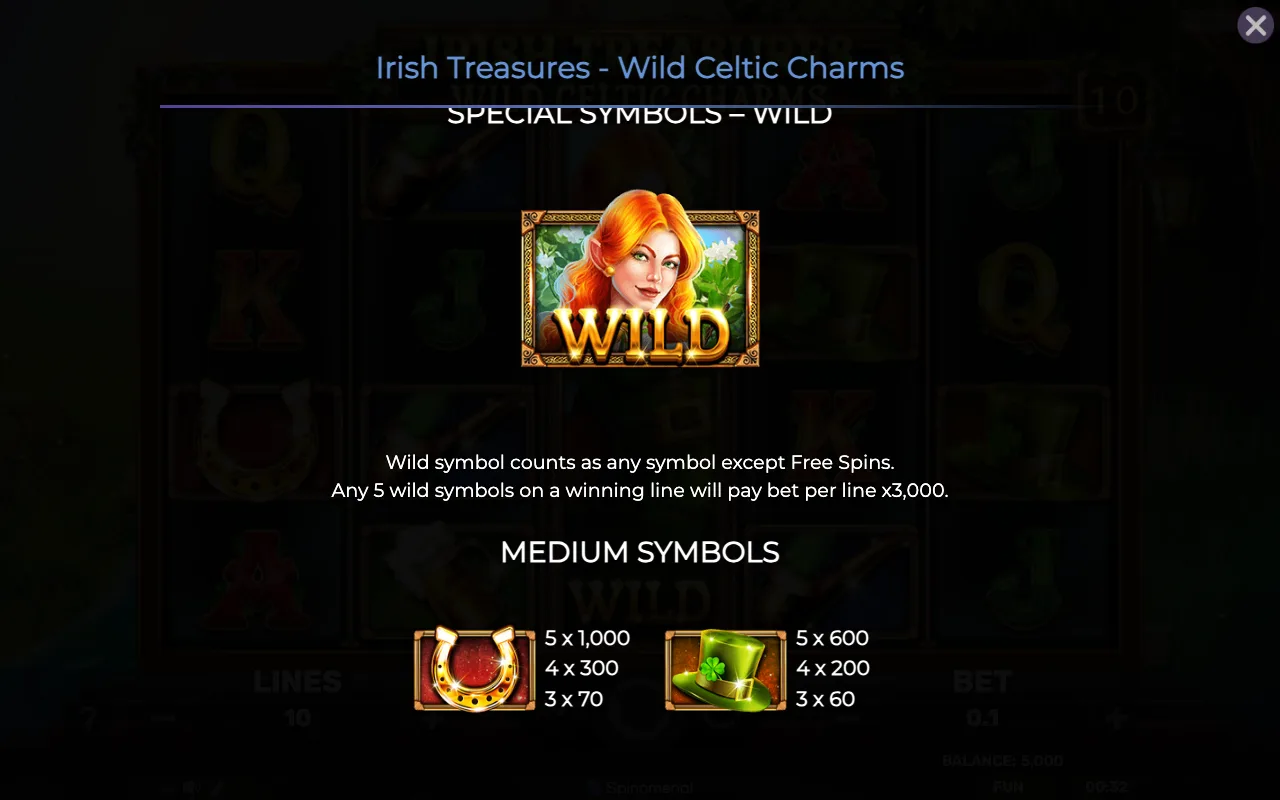 Game rules, page 3 — Irish Treasures Wild Celtic Charms