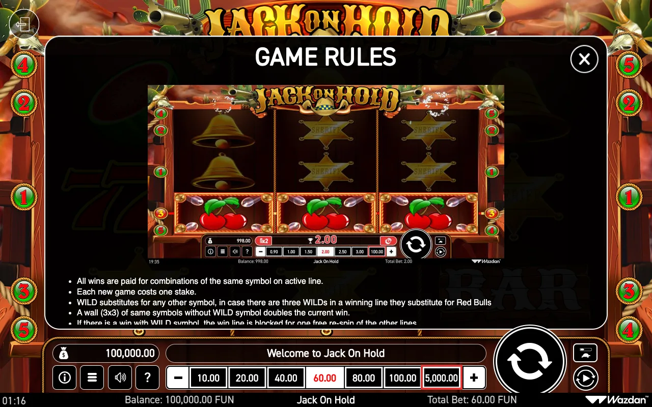 Game rules, page 2 — Jack on Hold