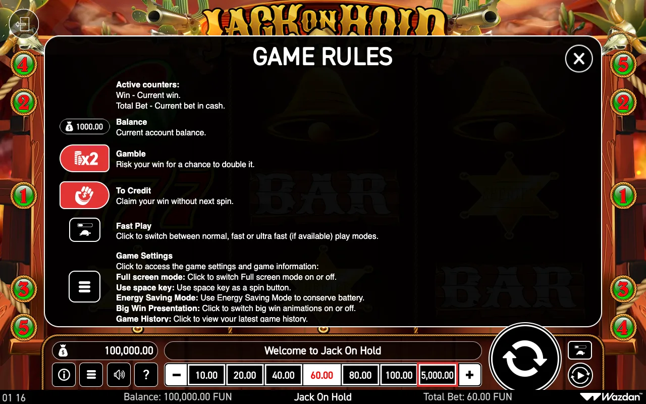 Game rules, page 5 — Jack on Hold