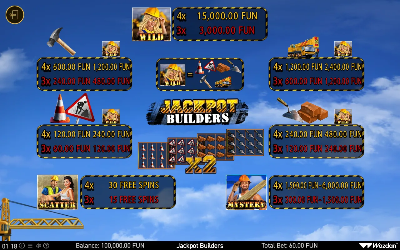Game rules, page 1 — Jackpot Builders