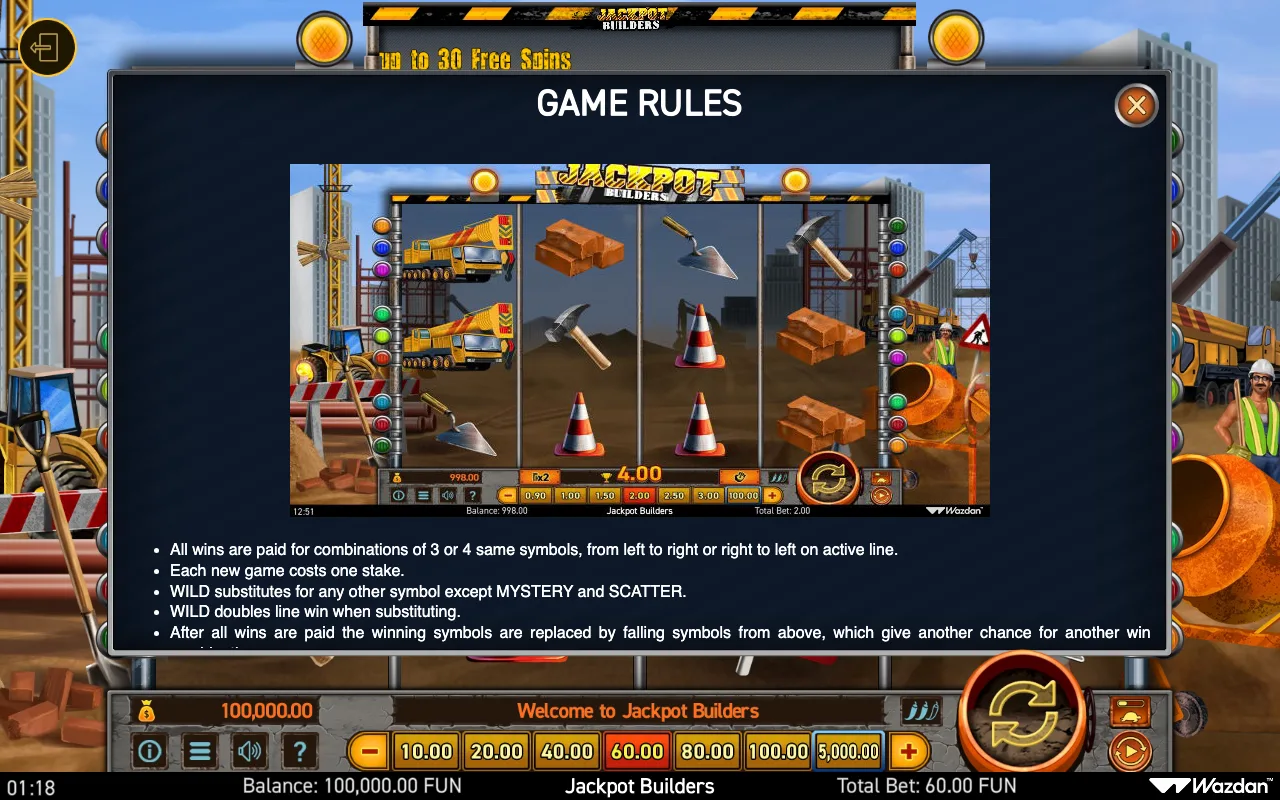 Game rules, page 2 — Jackpot Builders