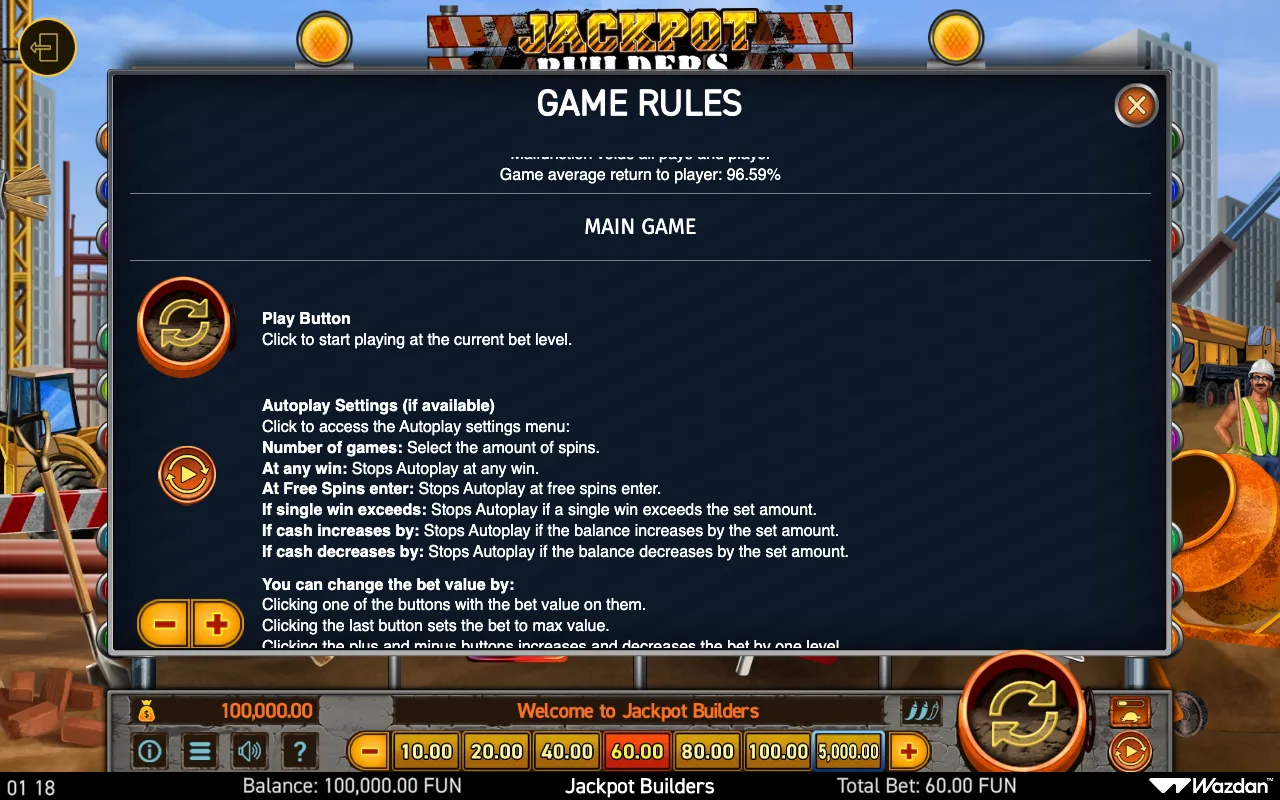 Game rules, page 5 — Jackpot Builders