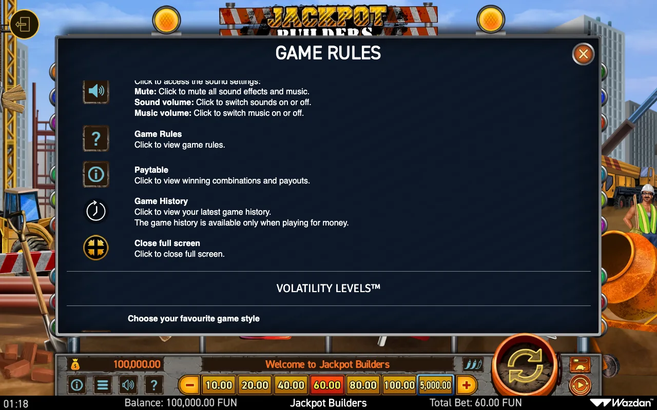 Game rules, page 6 — Jackpot Builders
