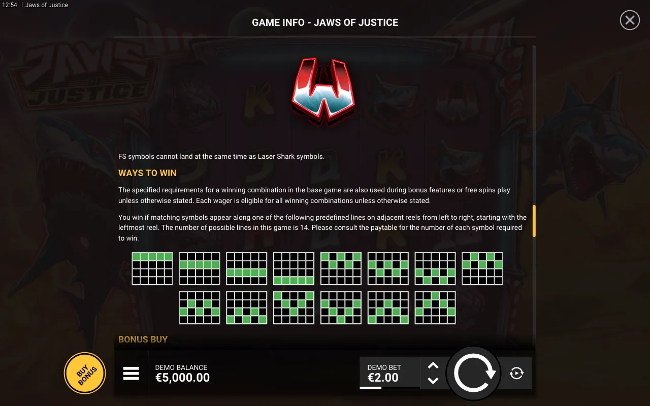 Ways to win — Jaws of Justice