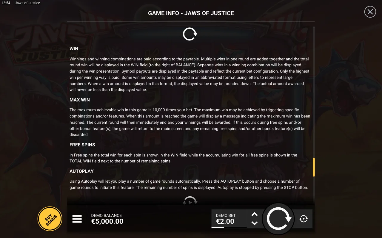 Game rules, page 8 — Jaws of Justice
