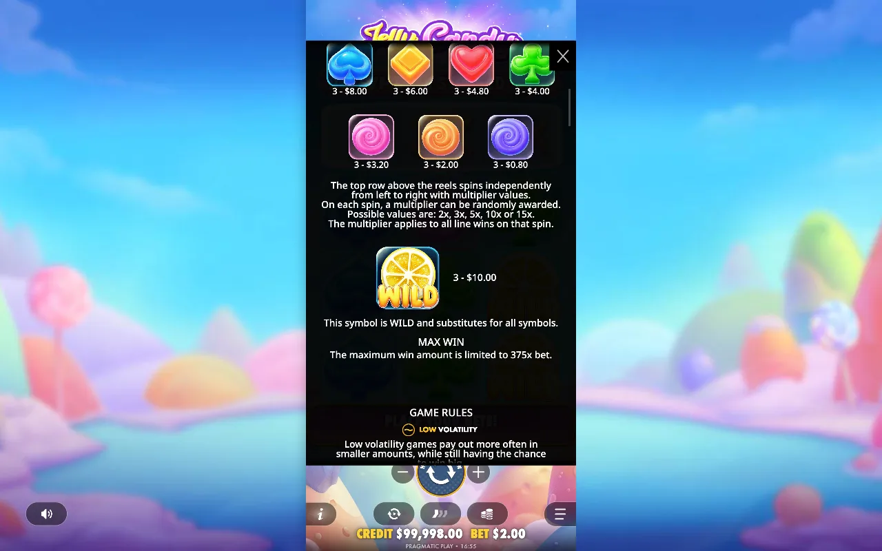 Game rules, page 2 — Jelly Candy