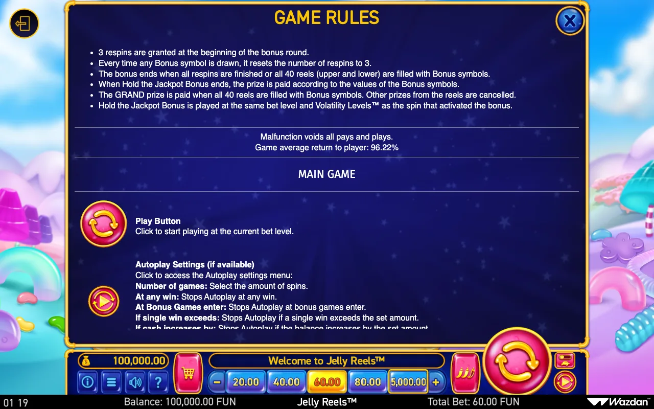 Game rules, page 3 — Jelly Reels