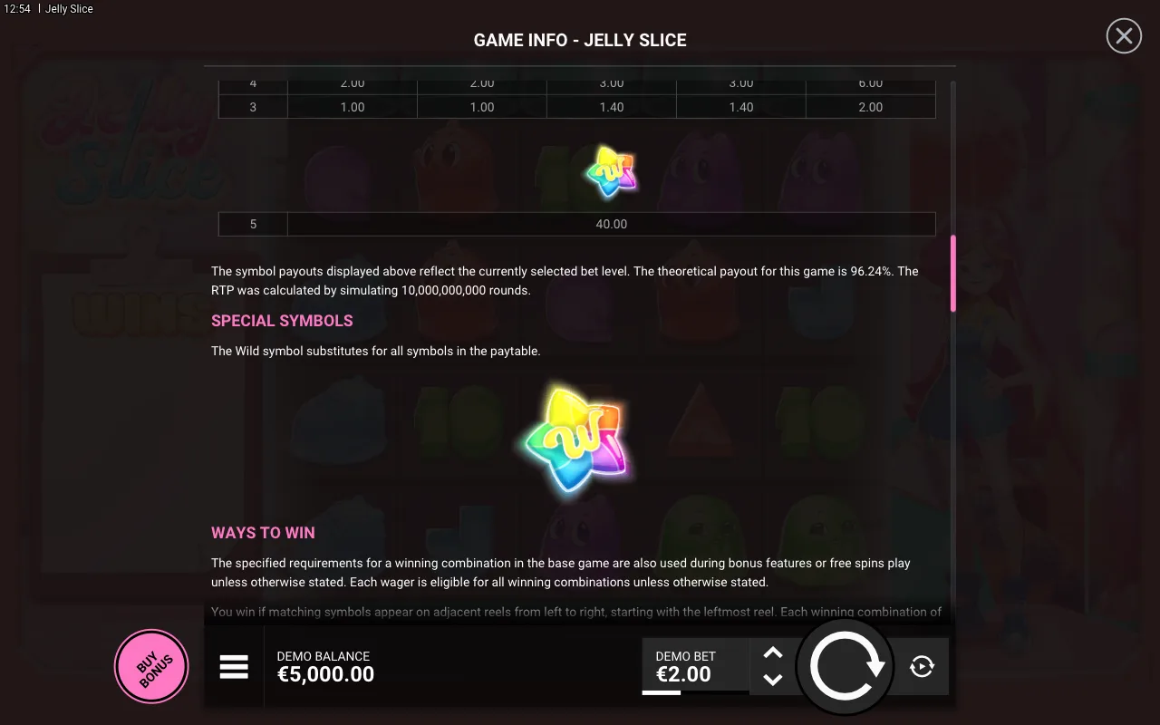 Special symbols — Jelly Slice