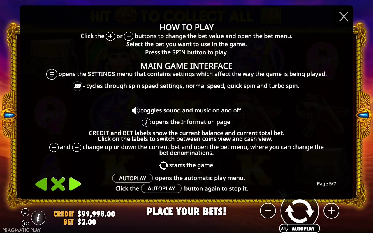 How to play — John Hunter And The Tomb of The Scarab Queen Slot
