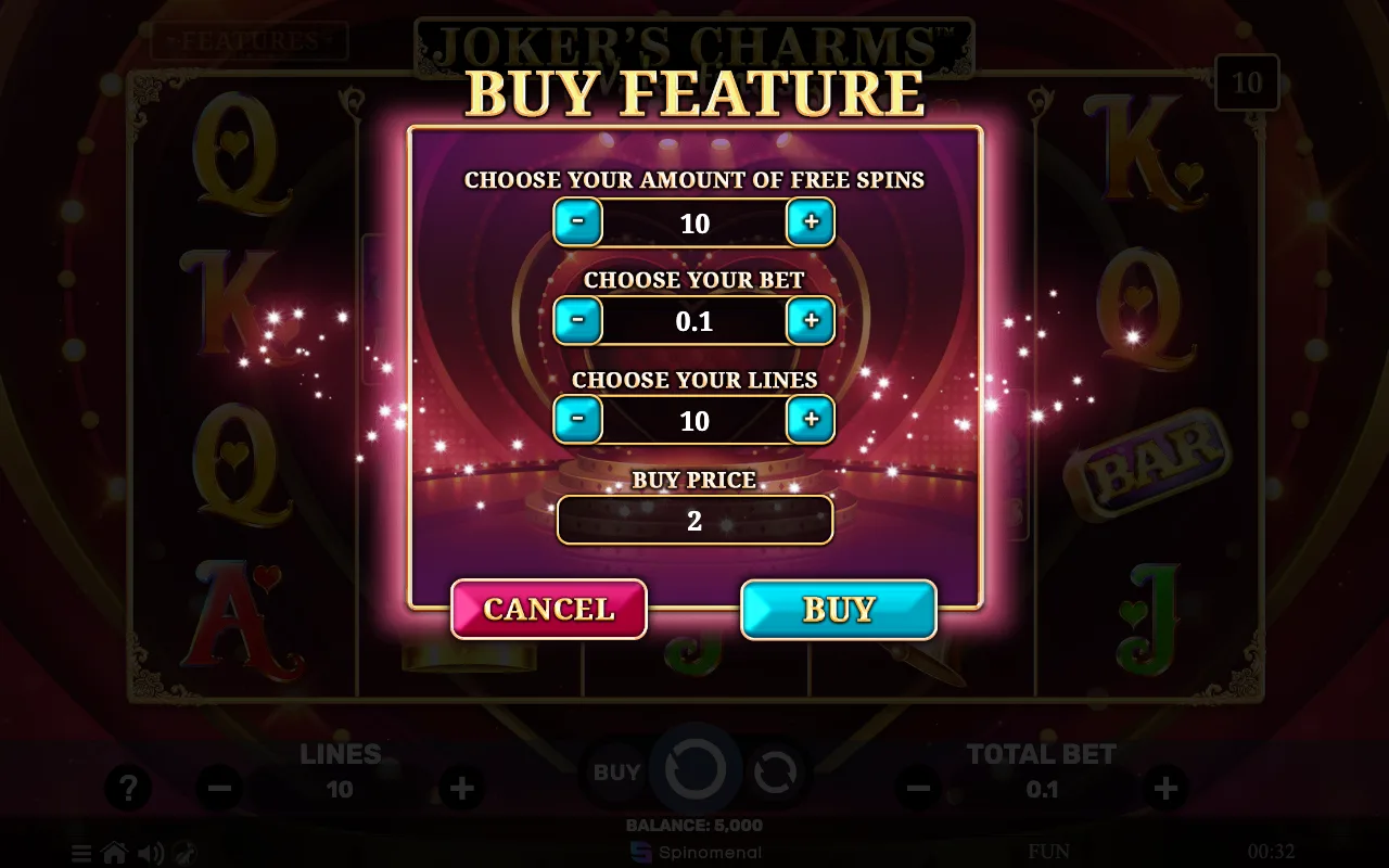 Buying the feature — Joker Charms Valentines