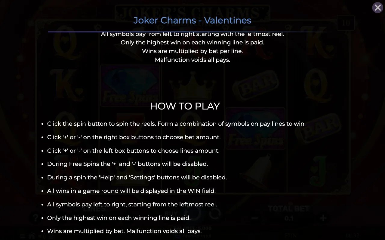 Game rules, page 5 — Joker Charms Valentines