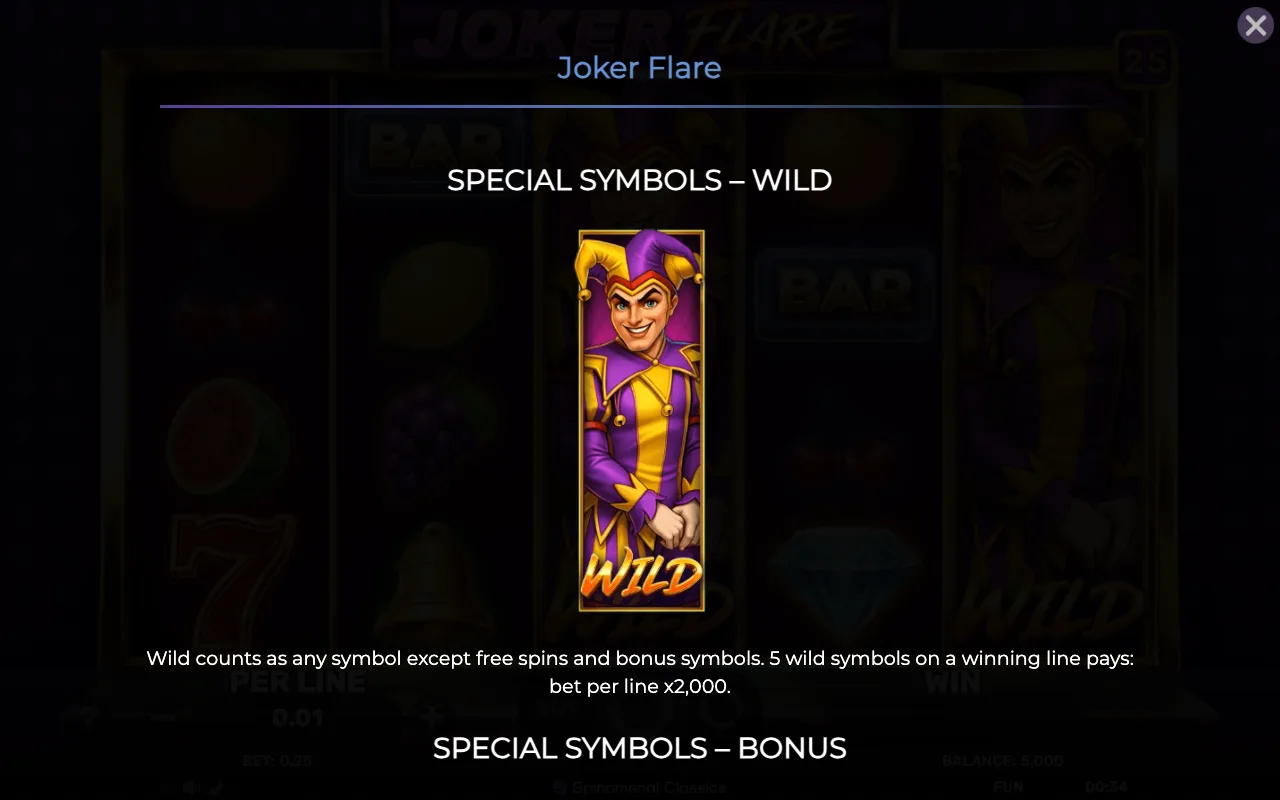 Special symbols - wild — Joker Flare
