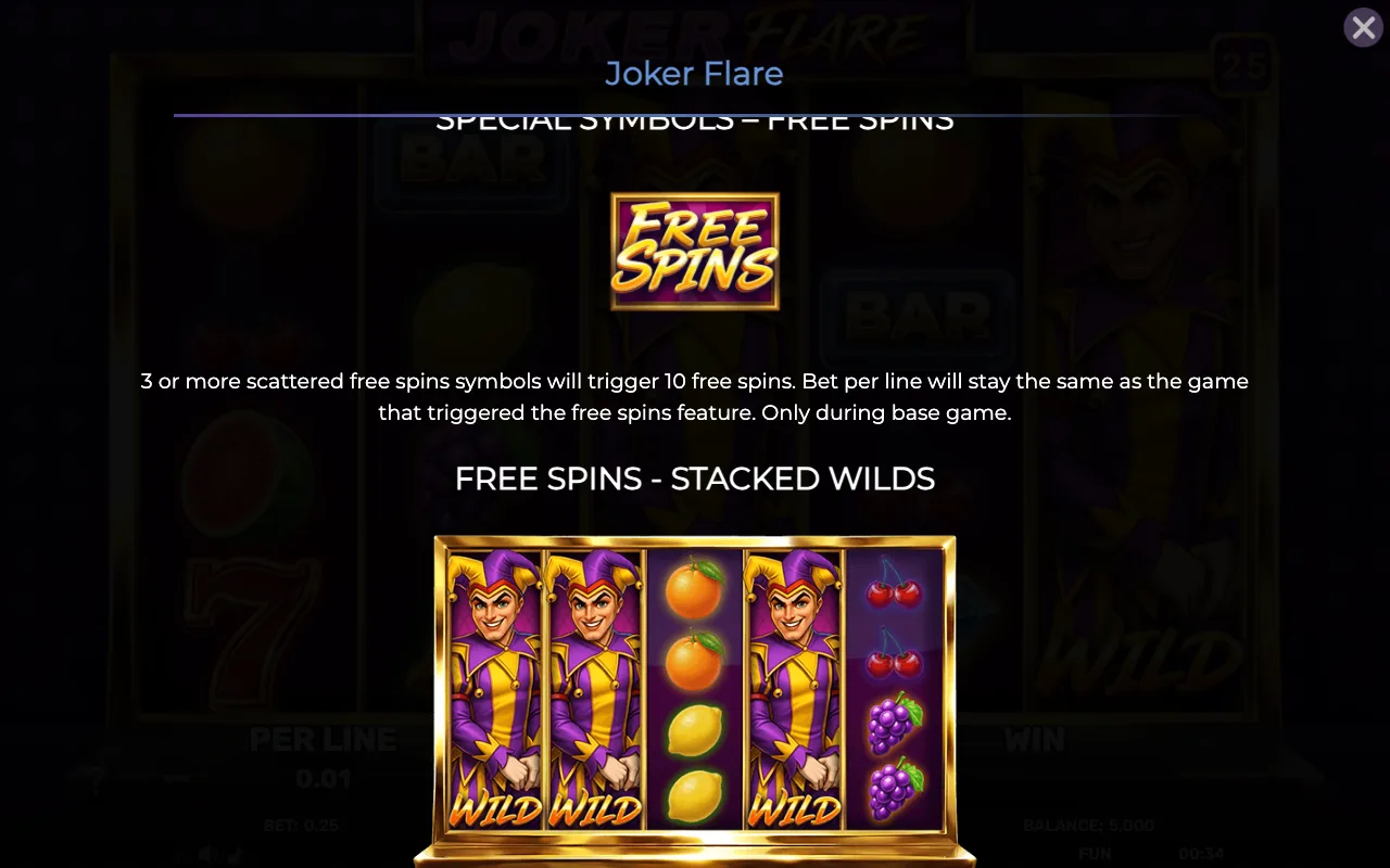 Game rules, page 2 — Joker Flare