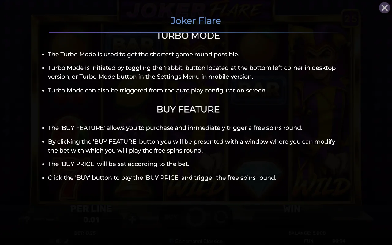 Game rules, page 8 — Joker Flare