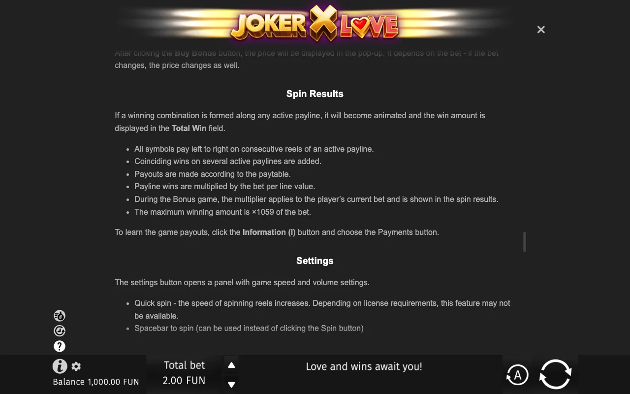 Game rules, page 8 — Joker X Love
