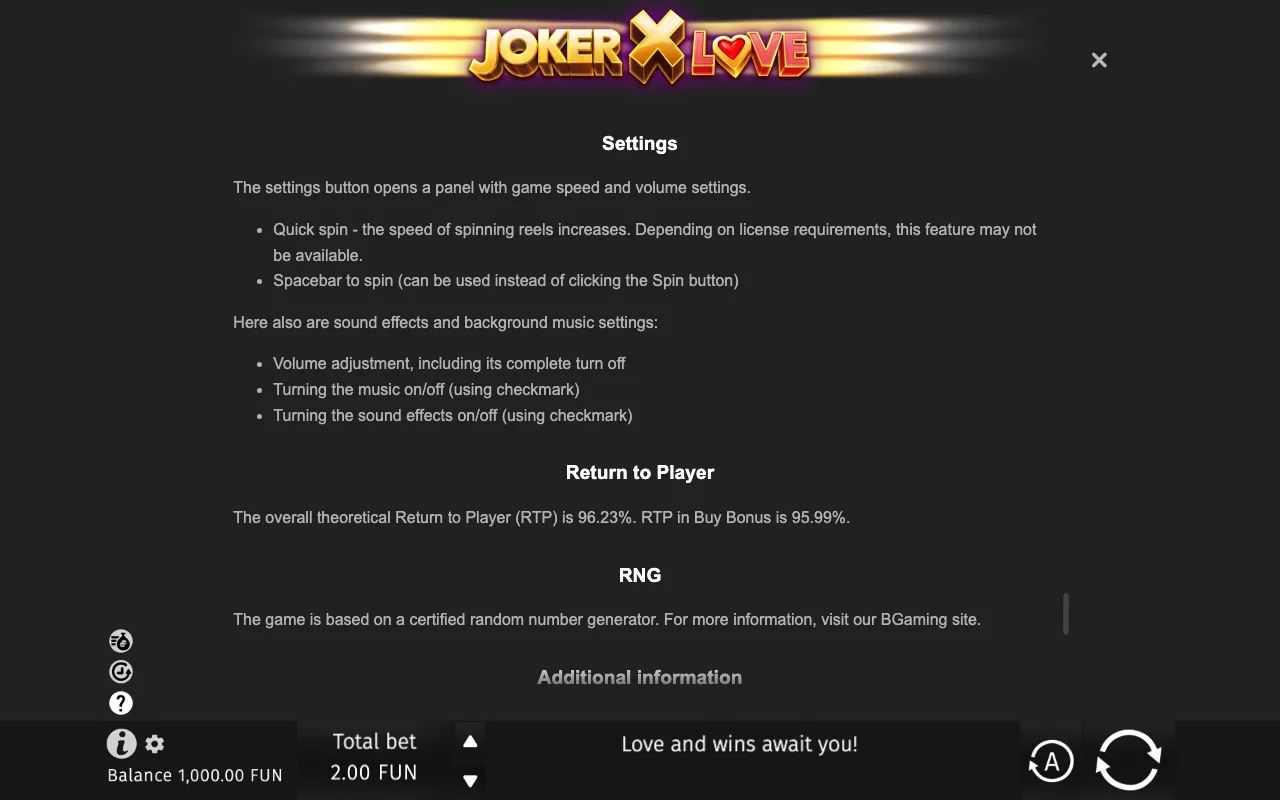 Game rules, page 9 — Joker X Love