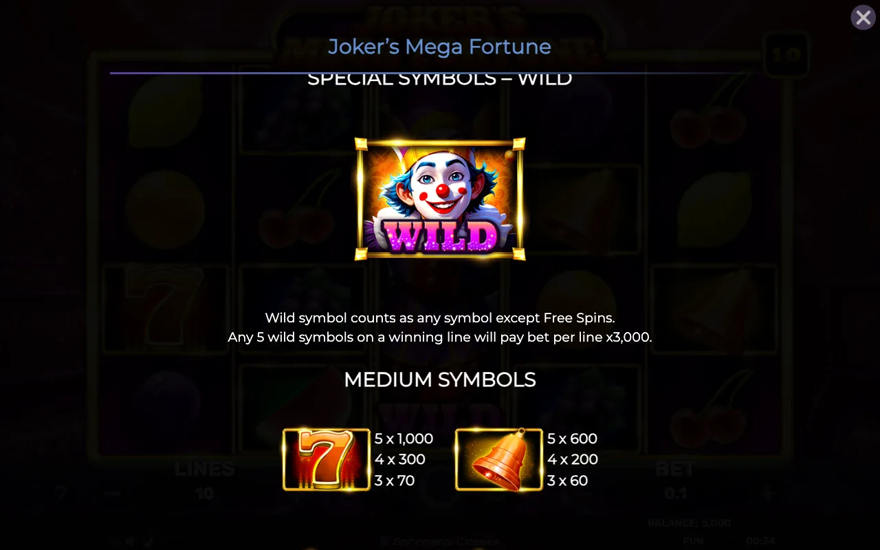 Wild — Jokers Mega Fortune