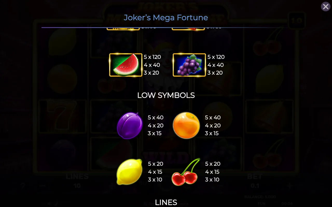 Game rules, page 4 — Jokers Mega Fortune