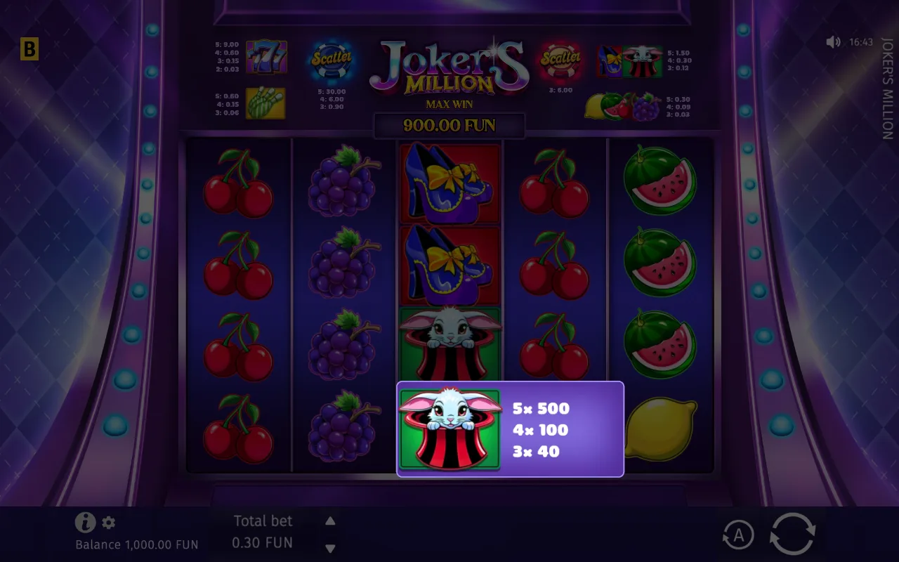 The base game — Joker's Million