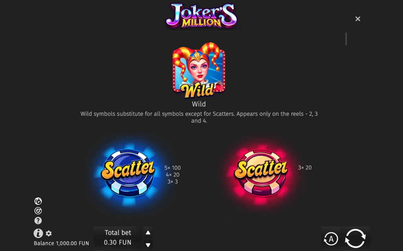 Game rules, page 1 — Joker's Million