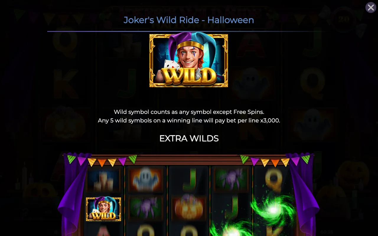 Game rules, page 2 — Jokers Wild Ride Halloween