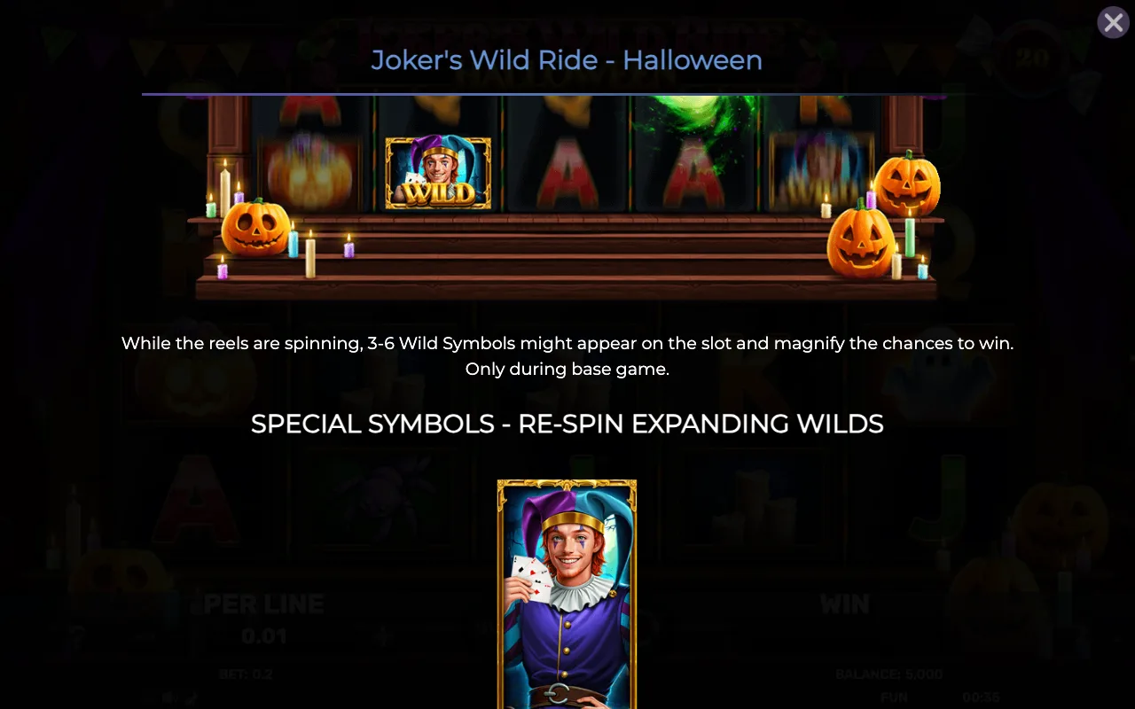 Game rules, page 3 — Jokers Wild Ride Halloween