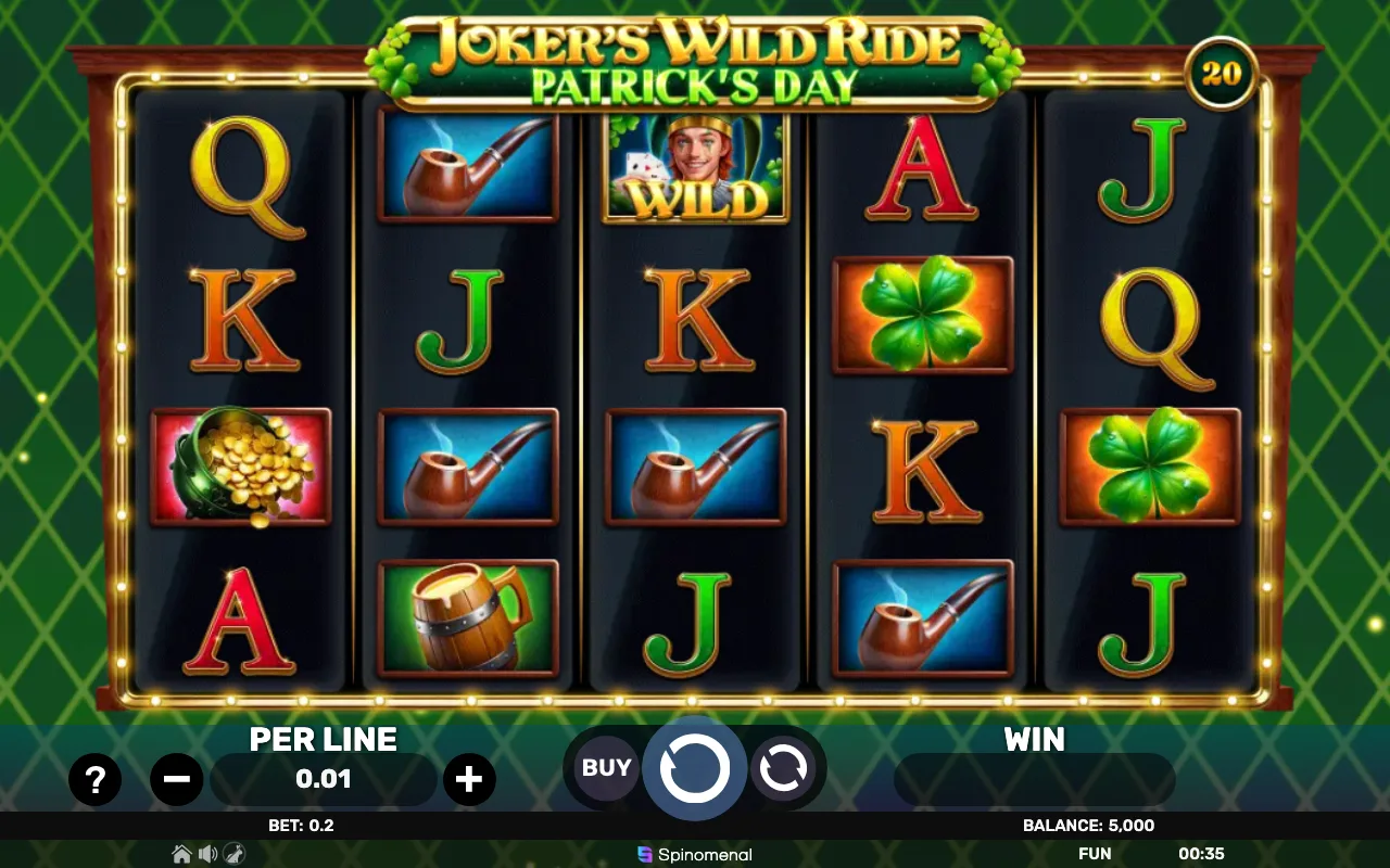The base game — Jokers Wild Ride Patricks Day