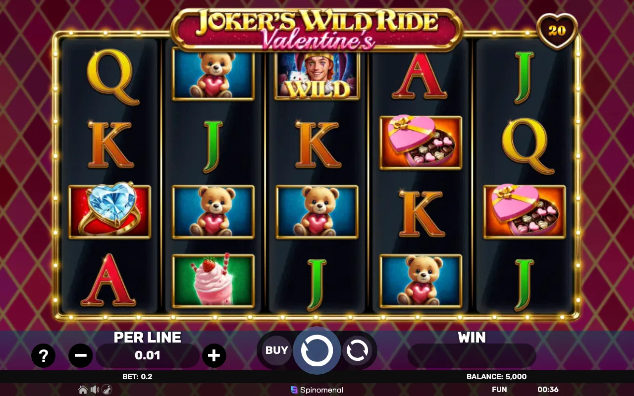 The base game — Jokers Wild Ride Valentines