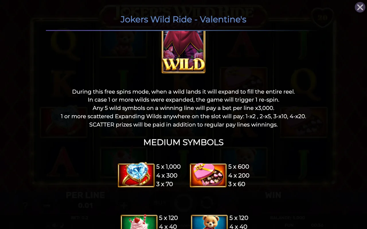Game rules, page 4 — Jokers Wild Ride Valentines