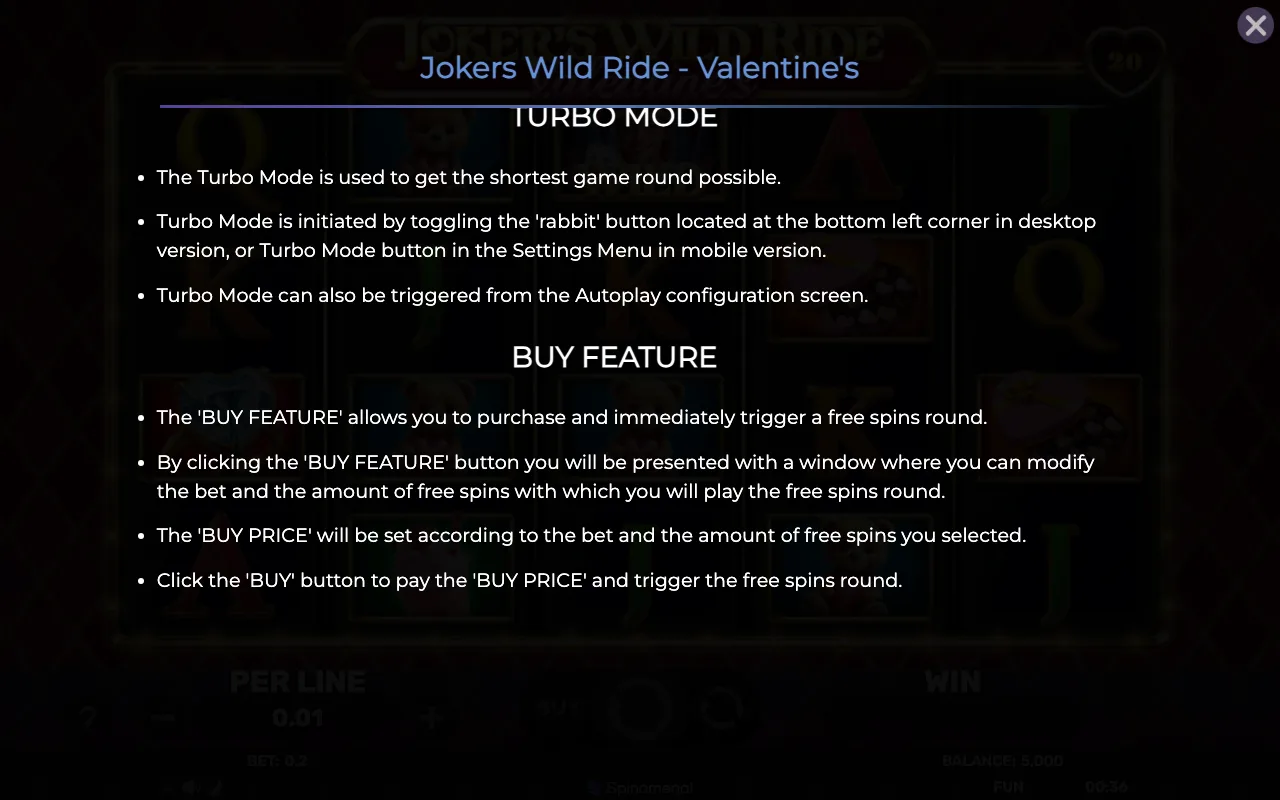 Buy feature — Jokers Wild Ride Valentines