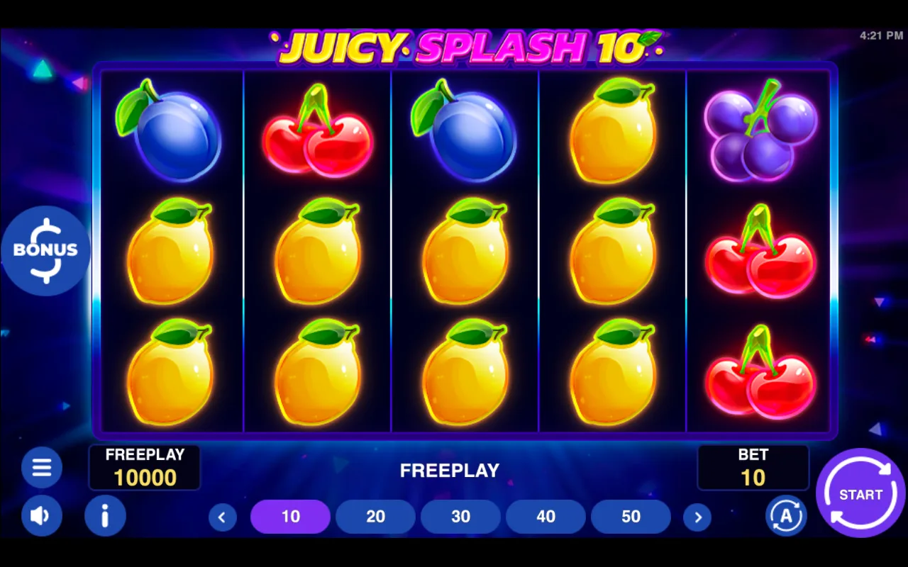 The base game — Juicy Splash 10
