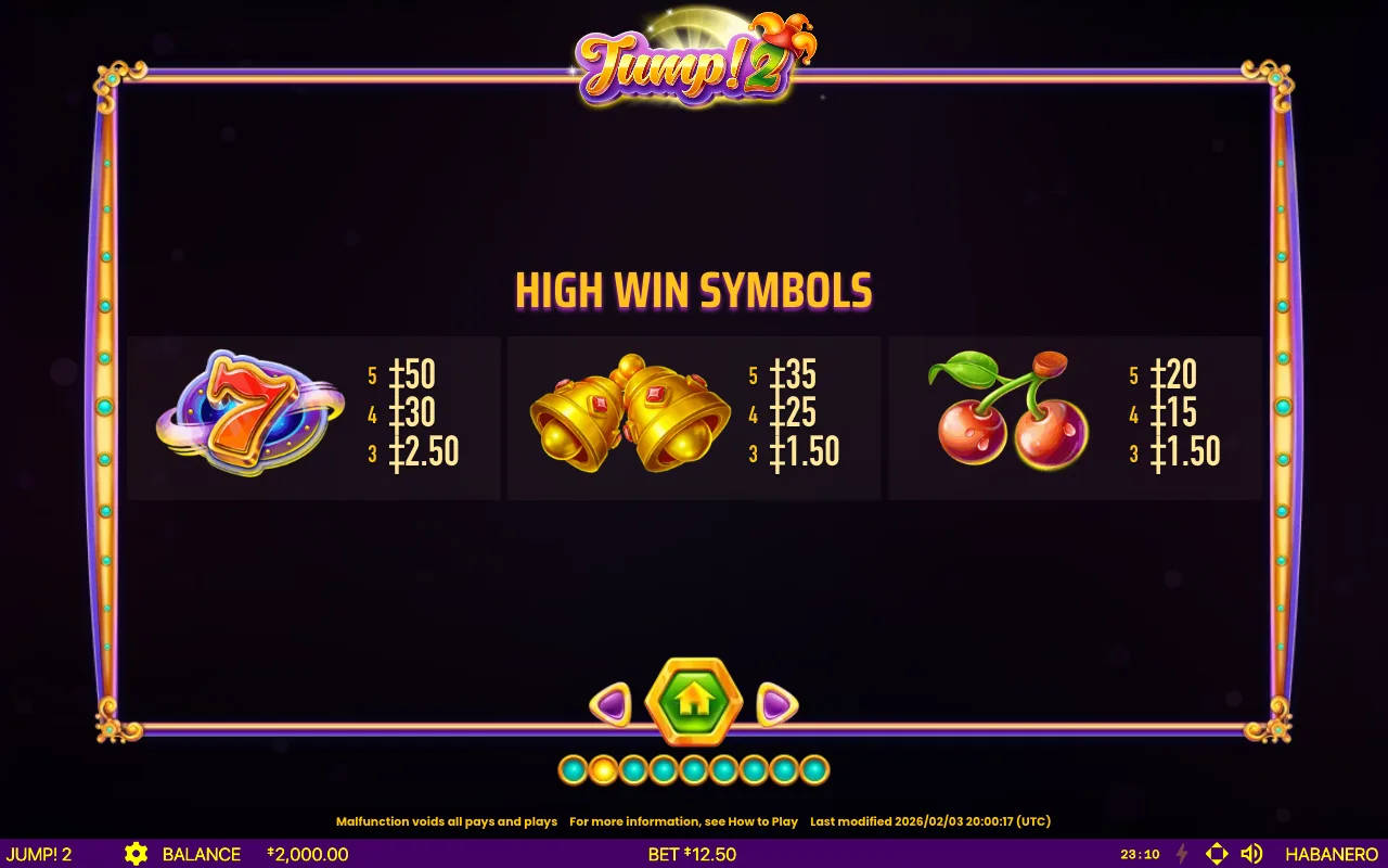 High win symbols — Jump! 2