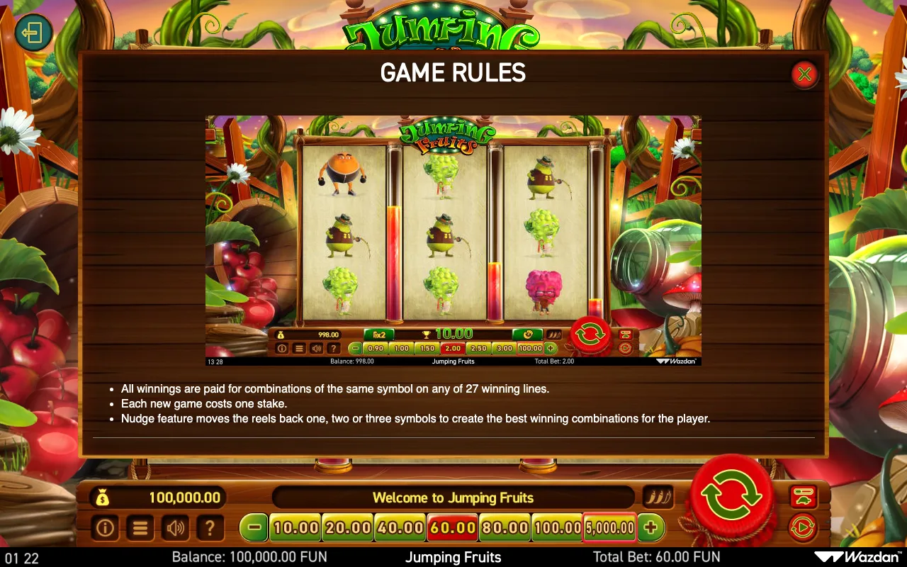 Game rules, page 2 — Jumping Fruits