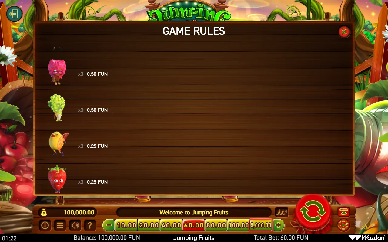 Game rules, page 3 — Jumping Fruits