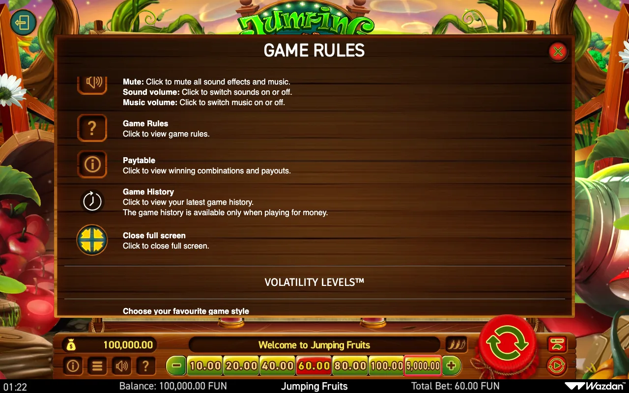 Game rules, page 5 — Jumping Fruits