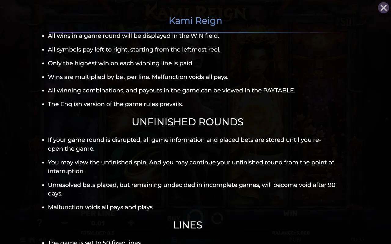 Game rules, page 7 — Kami Reign