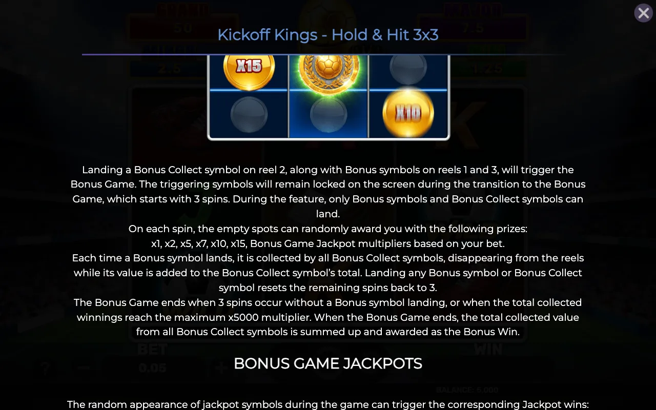 Game rules, page 2 — Kickoff Kings Holdhit 3x3