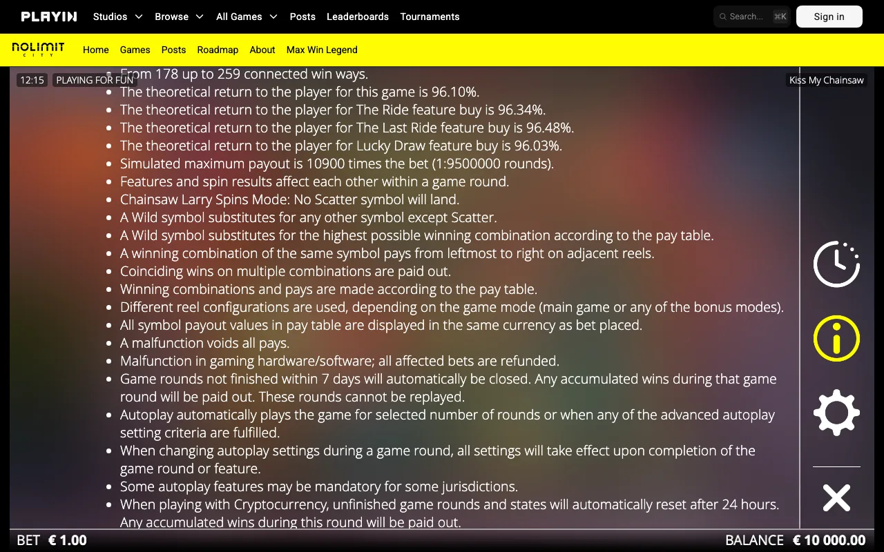 Game rules, page 3 — Kiss My Chainsaw